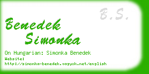 benedek simonka business card